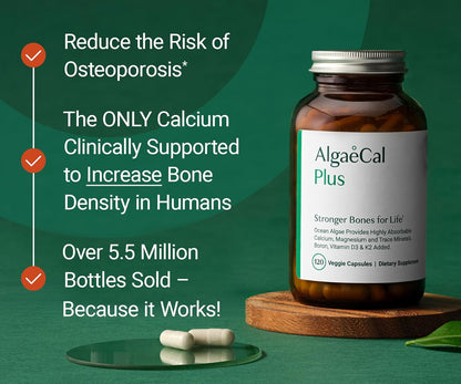 ALGAECAL Organic Red Algae Calcium Supplement for Bone Density